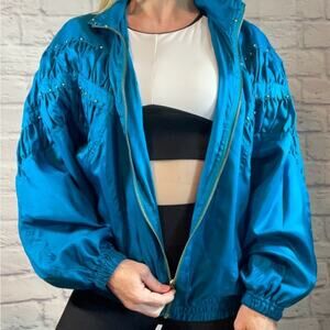 Studio Sportif vintage 90’s silk grannycore bomber jacket